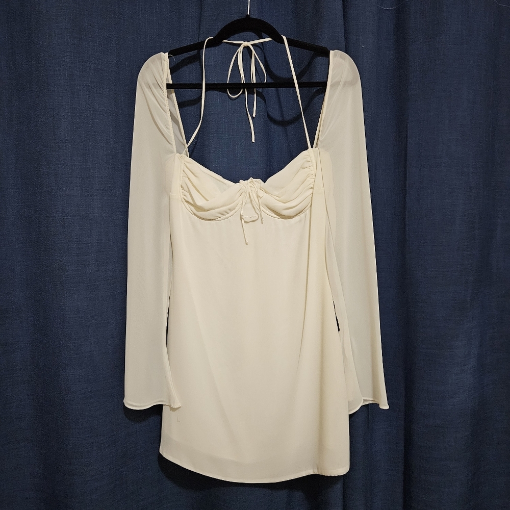 House of CB White BABYDOLL Dress size M (bigger cup)